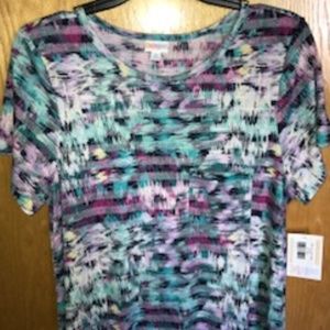 NWT LuLaRoe The Carly XL Purple, Teal, Stripes!